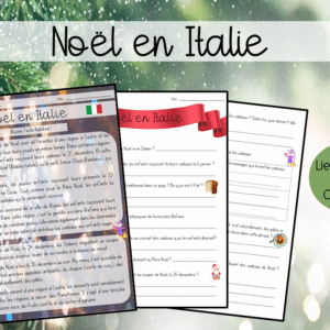 Noël en Italie - Compréhension de lecture