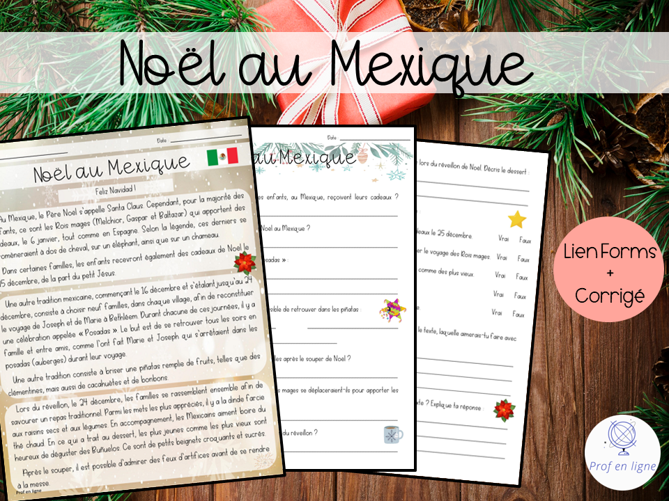 Noël au Mexique - Compréhension de lecture
