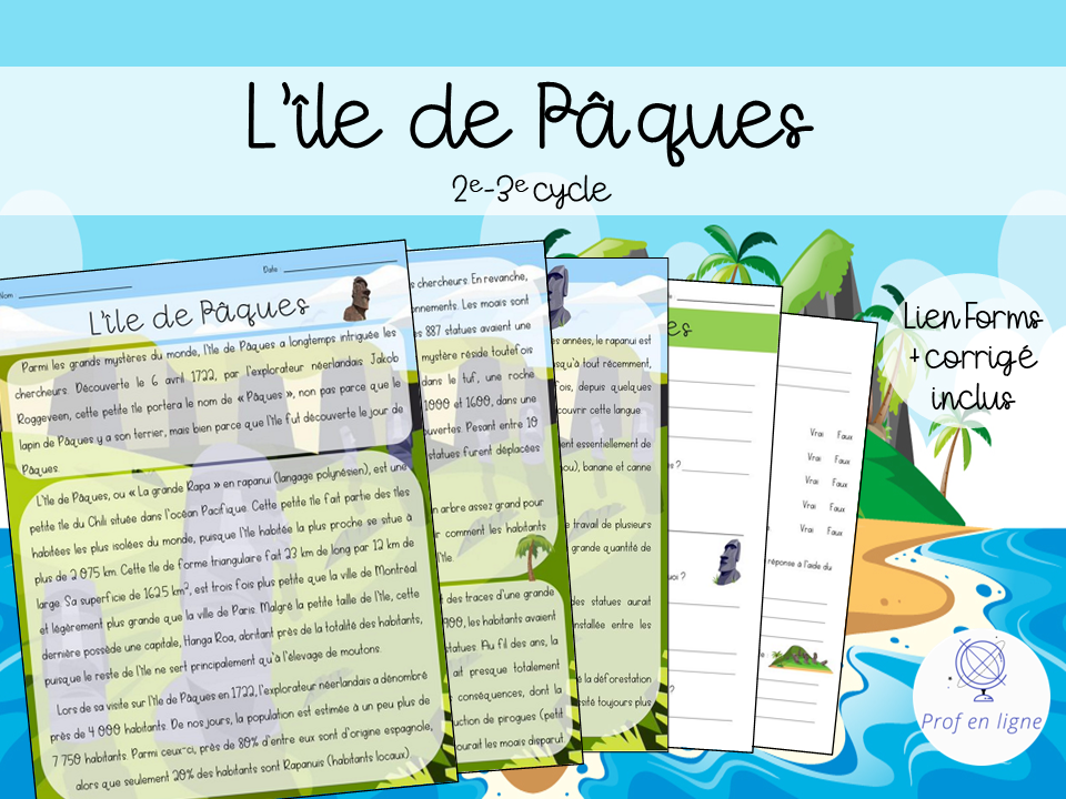 Île de Pâques - Compréhension lecture