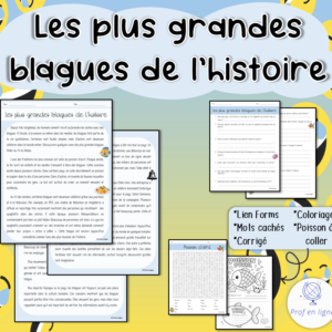 Les plus grandes blagues de l'histoire - compréhension lecture