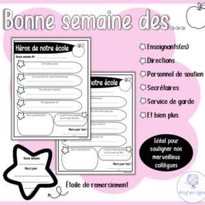 Reconnaissance du personnel scolaire