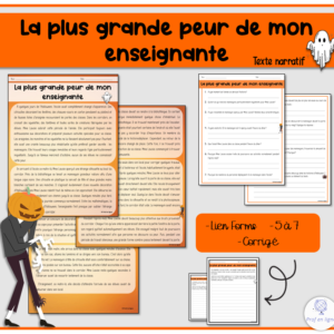 La plus grande peur de mon enseignante - narratif